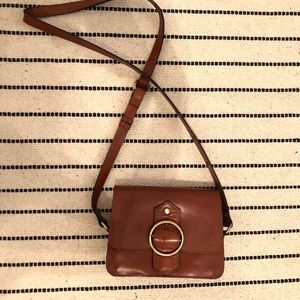 Topshop Brown Leather Cross Body Bag